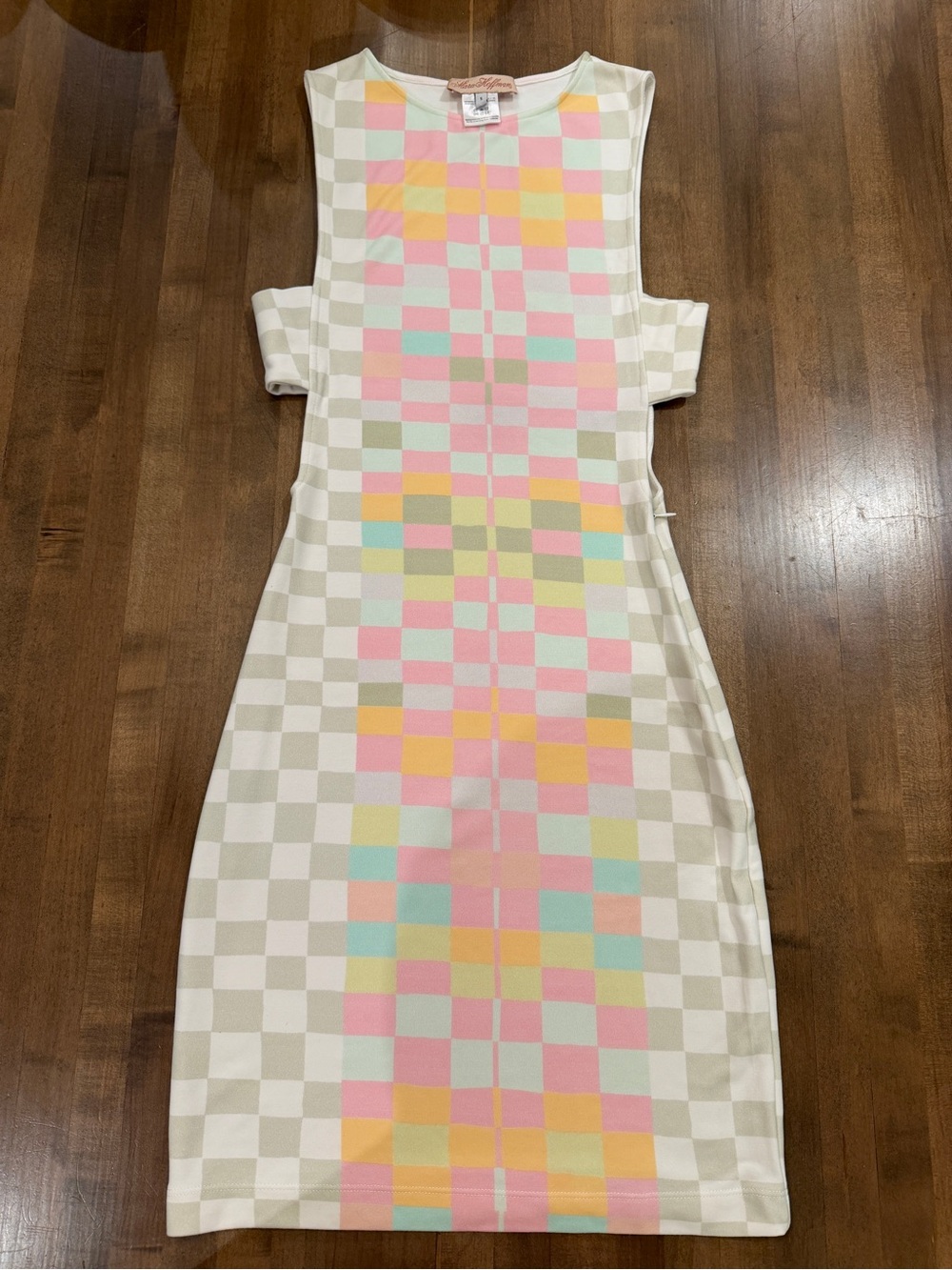 Mara Hoffman Ponte Receptor Citrus Check Dress